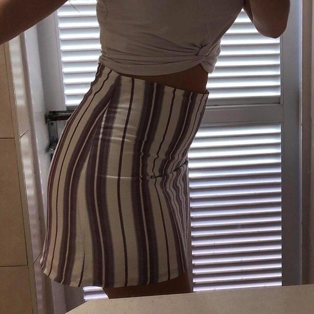 Striped Express Miniskirt